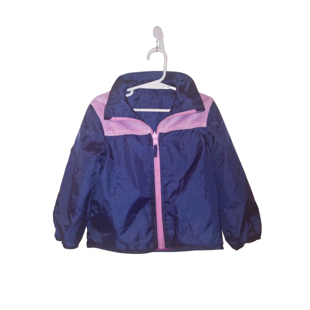 Oshkosh B'gosh Pink And Blue Reversible Fleece Jacket S 3t